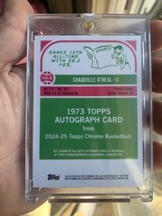 2025 Topps 1973 Retro Shaquille O&rsquo;Neal GOLD Auto /50