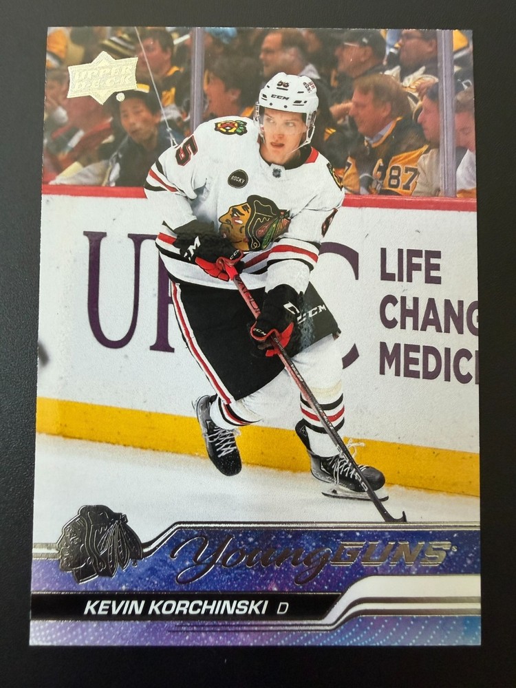 2023-24 Upper Deck Young Guns #486 Kevin Korchinski – Rookie (RC) – Blackhawks