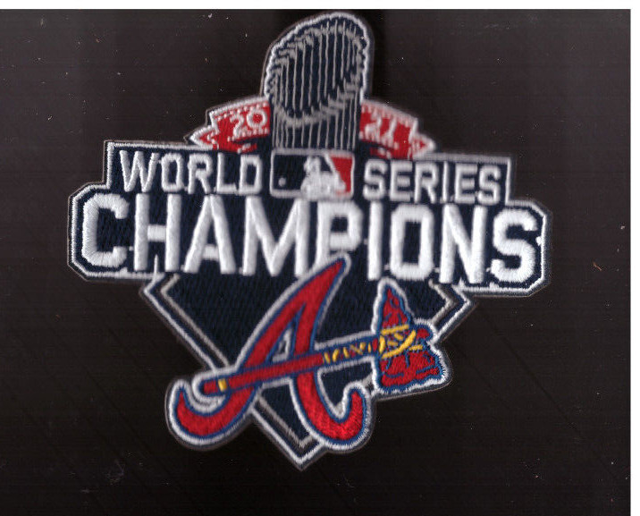 New 3 3/4 x 4&Prime; Atlanta Braves 2021 Champions Iron on Patch Free Ship