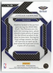 2023-24 Panini Prizm #19 Jordan Hawkins Emergent Prizms Silver