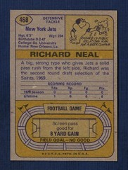 1974 Topps Richard Neal #468 New York Jets EXMT-