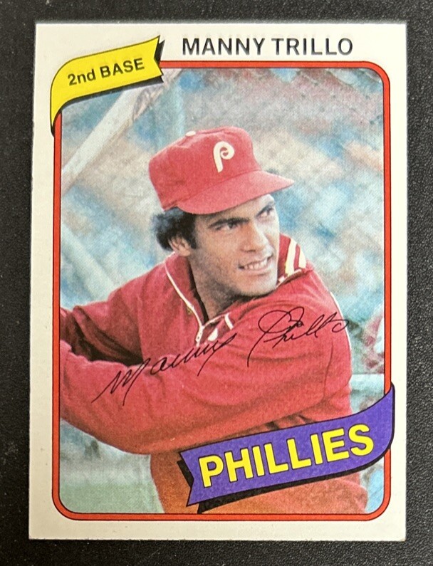1980 Topps Burger King Manny Trillo Baseball Card #5 Phillies 2B VG O/C