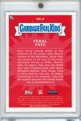 2026 Topps Chrome WWE Jacob Feral Fatu Garbage Pail Kids GPK Red #d 5/5