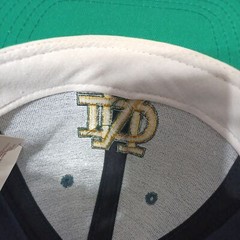 Vintage Navy Black/Green Bill Notre Dame New Snapback Hat University Square.