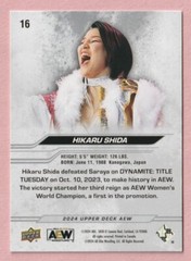 2024 Upper Deck AEW #16 Hikaru Shida