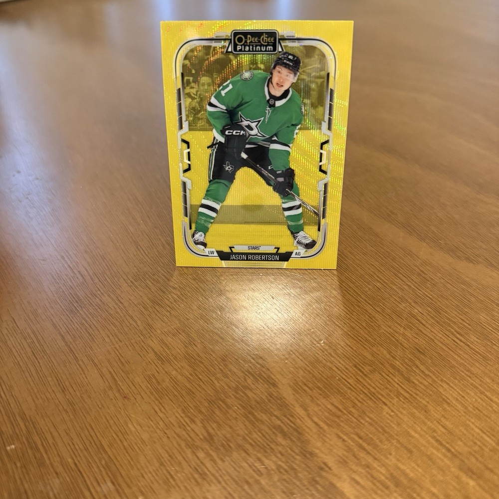 2025-26 O-Pee-Chee Platinum Neon Yellow Surge #165 Jason Robertson