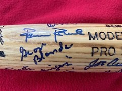 RARE! “1993 OTTO GRAHAM SPORTS LEGENDS SIGNED BAT!!” UNITAS+ OTTO+ FELLER!