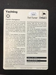 1979 Ted Turner Sportscaster America&rsquo;s Cup Yachting Card #66-20 JSA CERTIFIED!