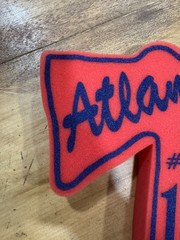 Atlanta Braves #1 Foam Tomahawk Vintage Team Souvenir Fan Merchandise NM