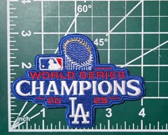 LA Dodgers 2025 World Series Champs 4&Prime; Iron/Sew Patch~ Free Tracking!