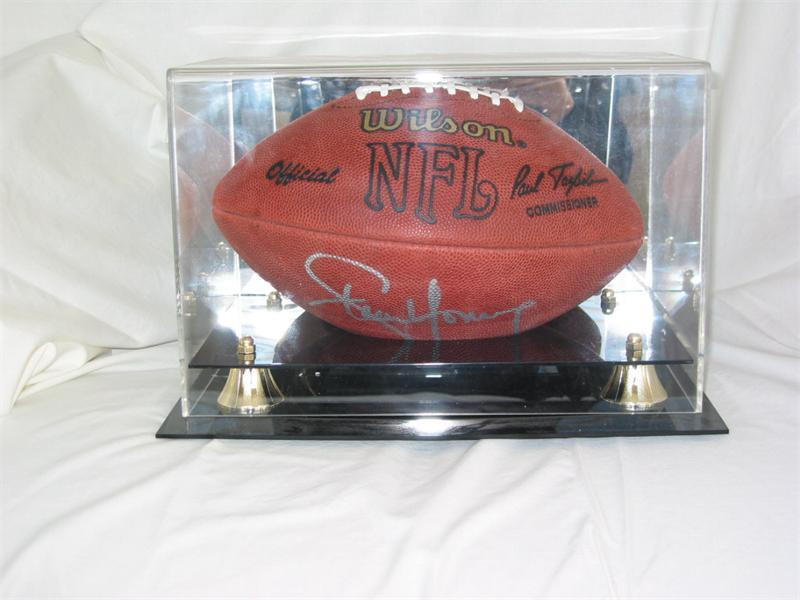 DELUXE UV PROTECTED FULL SIZE FOOTBALL DISPLAY CASE HOLDER