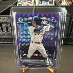 2025 Bowman Draft Chrome Aidan West 1st Bowman Purple Geometric Refractor /250