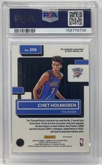 CHET HOLMGREN 2022-23 DONRUSS OPTIC FAST BREAK ROOKIE AUTO #208 PSA 9 MINT SP