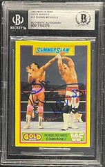 SHAWN MICHAELS SIGNED 1992 WWF MERLIN GOLD SERIES 2 #13 BECKETT AUTO 370