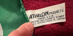1980 XIII Olympic Winter Games Lake Placid Scarf by Athalon 100% Acetate