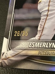 Esmerlyn Valdez 2025 Bowman Draft Logo RefractorProspect Card BCP-245 Serial /35