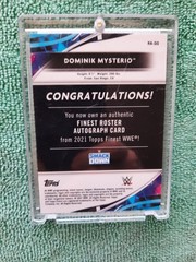 DOMINIC MYSTERIO AUTO 2021 Topps Finest WWE Blue Ink With 619 Inscribed WOW 👌