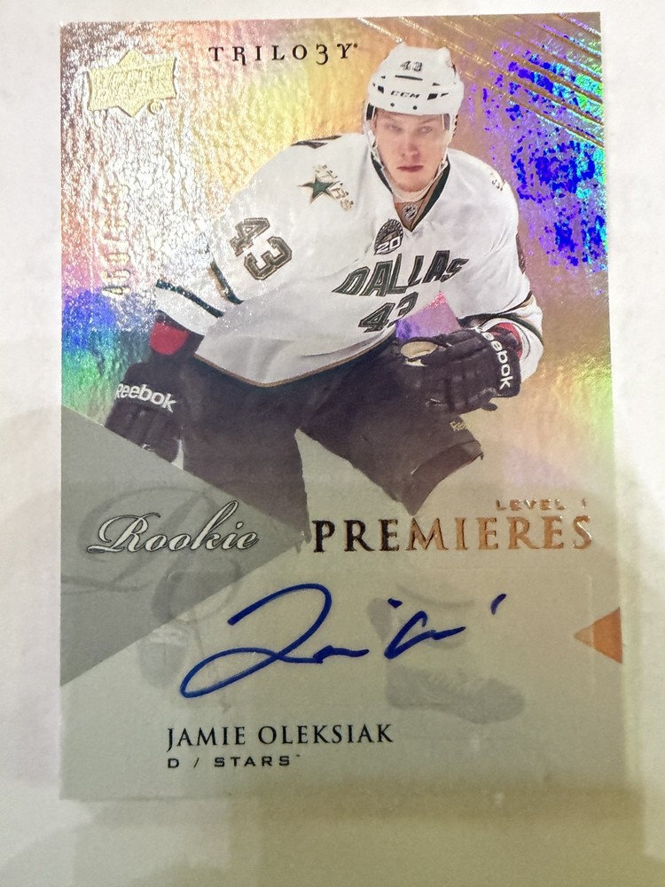 Jamie Oleksiak 2013-14 Upper Deck Trilogy Premieres Auto 459/699
