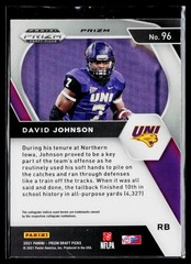 2021 Panini Prizm Draft Picks Collegiate #96 David Johnson Red Pulsar