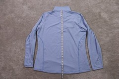 Rhoback Shirt Womens Large 2024 NCAA Final Four Phoenix Quarter Zip Blue Stripe