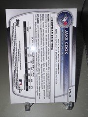 Jake Cook 2025 1st Bowman Auto True Orange /25 Au Rc Blue Jays (CPA-JC)