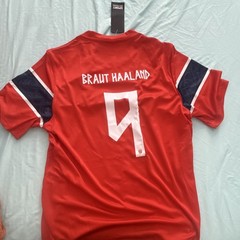 Norway National Team Haaland #9 Soccer Jersey Red/Navy/White Unisex L