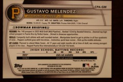 Gustavo Melendez 2025 Bowman Draft #CPA-GM HTA Choice Chrome 1st RC Auto /150