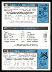 1980-81 Topps James Edwards / Mike Newlin / Lionel Hollins TL #118 / 153 / 182