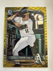 2025 Bowman Draft Gavin Turley 1st Bowman Yellow Reptilian Refractor /75