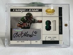 Art Monk 2003 (Rare) Donruss 1/81 Fabric Of The Game Autograph Jersey Gem
