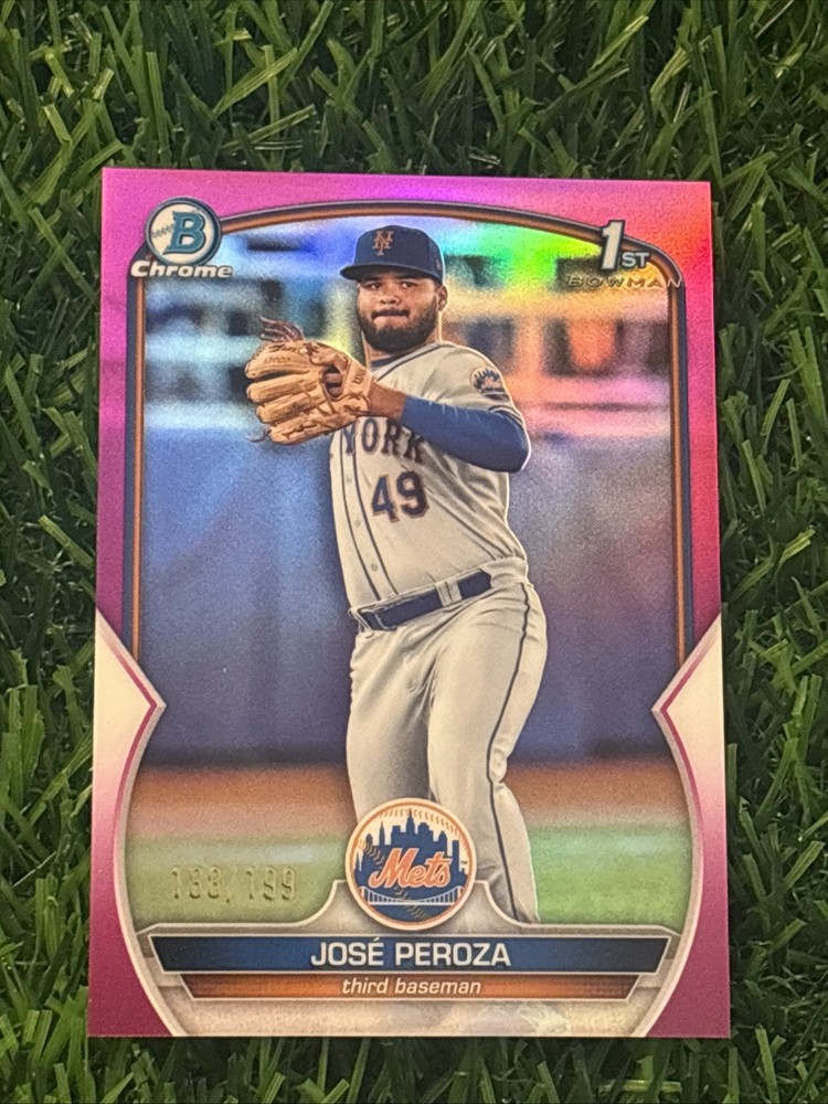2023 Bowman – Chrome Prospects Jose Peroza #BCP-149 Fuchsia Refractor /199 (RC)
