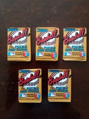 5 Sealed Unopened Packs 1987 DONRUSS JACKSON Rc? BONDS Rc?