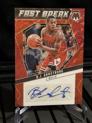 B.J. Armstrong 2024-25 Panini Mosaic Fast Break Red Auto /49 Chicago Bulls