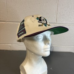 Vtg Rare NHL Anaheim Mighty Ducks American Needle Big Logo Snapback Hat