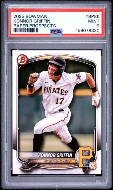 2025 BOWMAN PAPER PROSPECTS #BP86 KONNOR GRIFFIN PSA 9