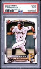 2025 BOWMAN PAPER PROSPECTS #BP86 KONNOR GRIFFIN PSA 9