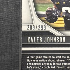 2025 Panini Prizm Draft Picks – Kaleb Johnson #38 Blue Wave Prizm 209/299 (RC)