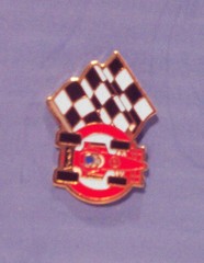 Racing Indy Scotch Target PIN Flags Red Sports Car