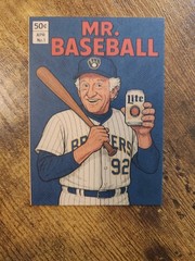 Bob Uecker MR BASEBALL Custom Fan Art Card Basement Bar Cards Customs 🔥