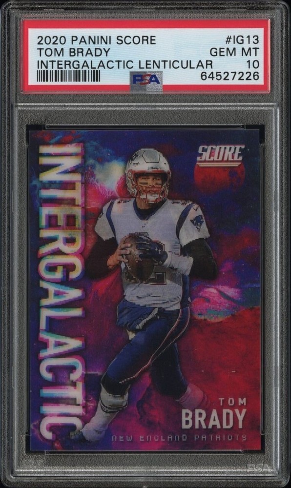 2020 Tom Brady Score Intergalactic Lenticular PSA 10 GOAT Pop 20
