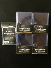 (100) BCW 🔥PREMIUM🔥 Toploaders + 100 Penny Sleeves 3X4 Top Loaders 20 pt