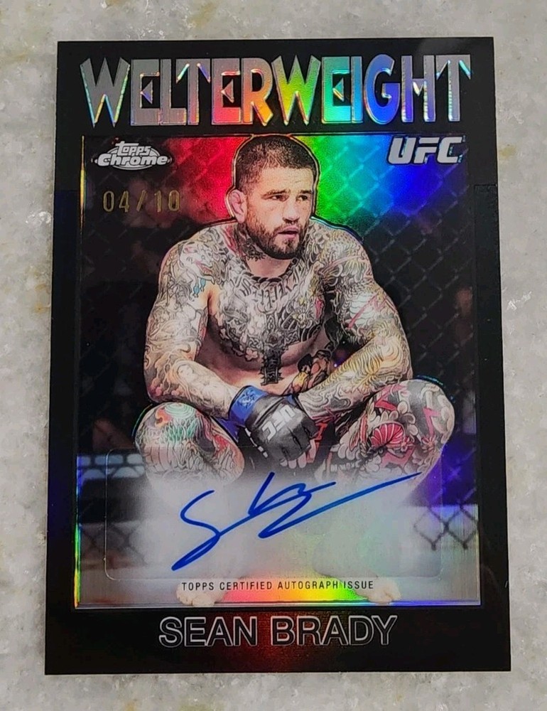 2026 Topps Chrome UFC Sean Brady 1986 Black Refractor Auto /10 SSP