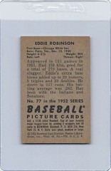 1952 Bowman #77 Eddie Robinson White Sox NM *DA-E2540