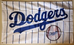 Los Angeles Dodgers Pinstripe MLB Baseball Flag 3×5 Ft W/ Grommets