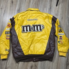 Nascar Jacket Mens L Yellow M&M Elliot Sadler JH Design Jeff Hamilton Chase