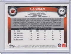 2011 AJ Green Topps Chrome ORANGE ROOKIE REFRACTOR Parallel #150 – Bengals QTY