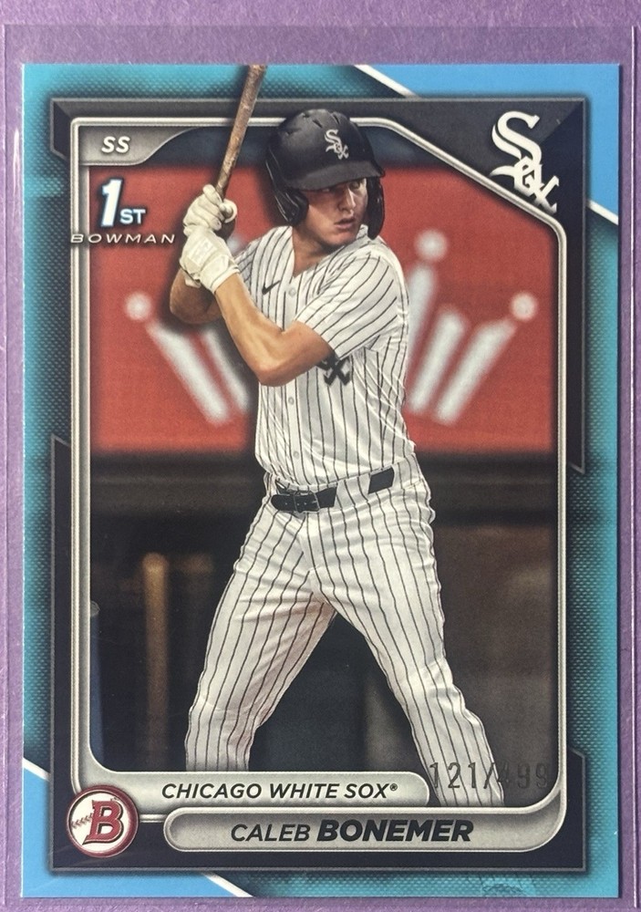 2024 Bowman Draft Caleb Bonemer 1st Rookie RC White Sox #BD-31 Sky Blue /499