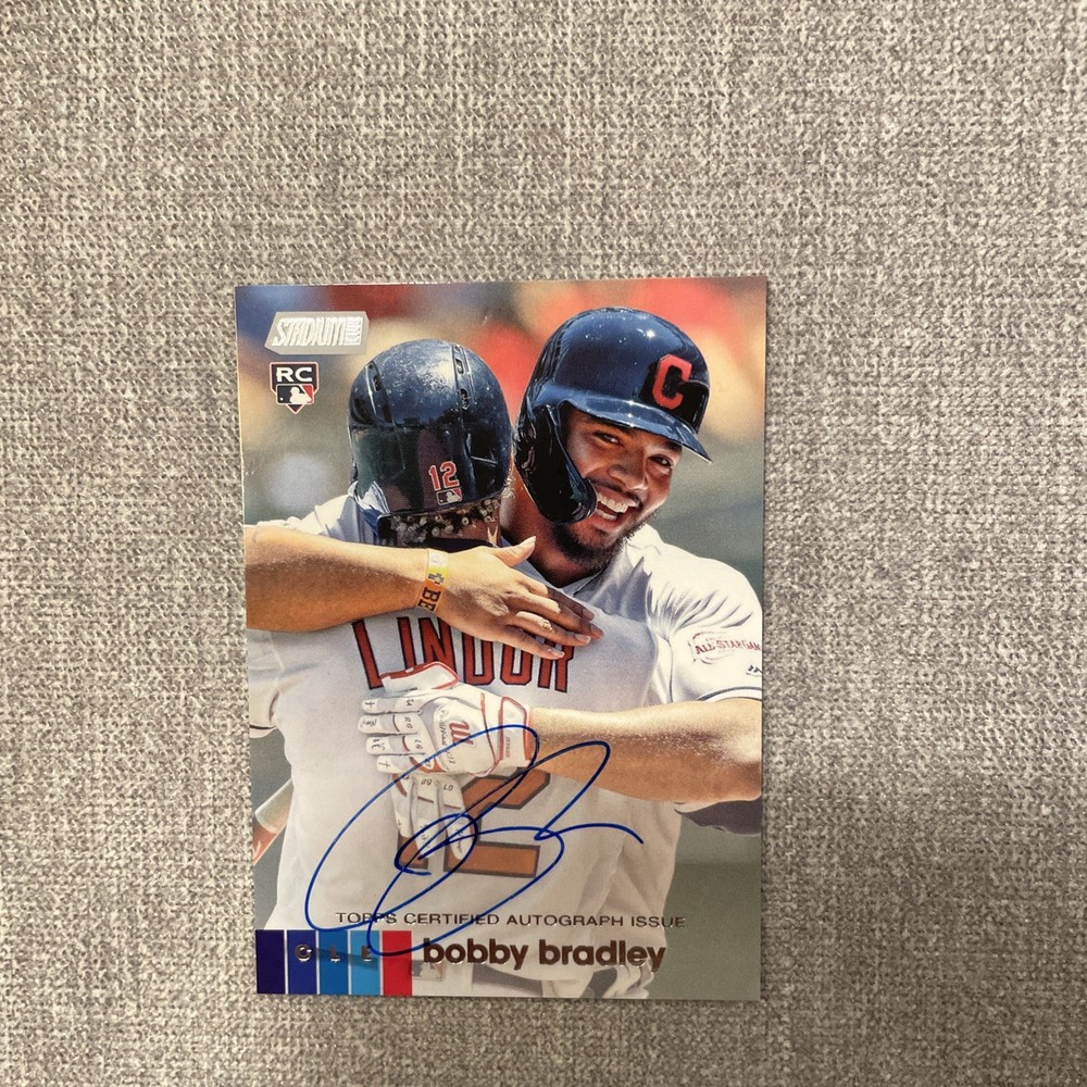 2020 Topps Stadium Club – Autographs Bobby Bradley #ABBR (AU, RC)
