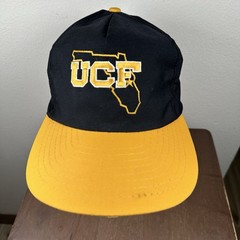 VINTAGE UCF Knights Cap Hat Mens Snap Back Black Gold Football Central Orlando