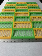 24 Pack Riser For Zion Display Cases Green And Yellow